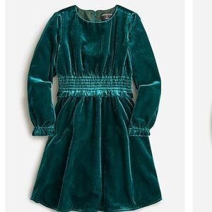 Crewcuts Green Velvet Dress